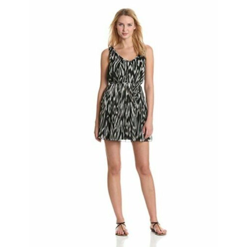 Jack by BB Dakota Lissa Exotic Zebra Chiffon Dress